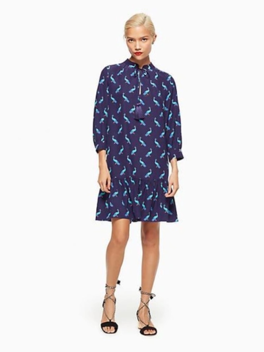 Kate Spade Peacock silk dress XL Nwot